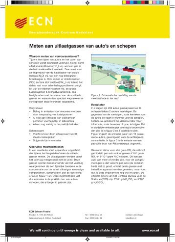 Meten aan uitlaatgassen van auto's en schepen - ECN