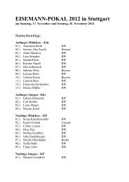 EISEMANN-POKAL 2012 in Stuttgart
