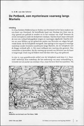 De Potbeek, een mysterieuze vaarweg langs Markelo - Historisch ...