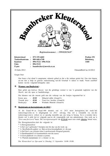 Klik hier vir omsendbrief 14.2012 - Laerskoolbaanbreker.co.za