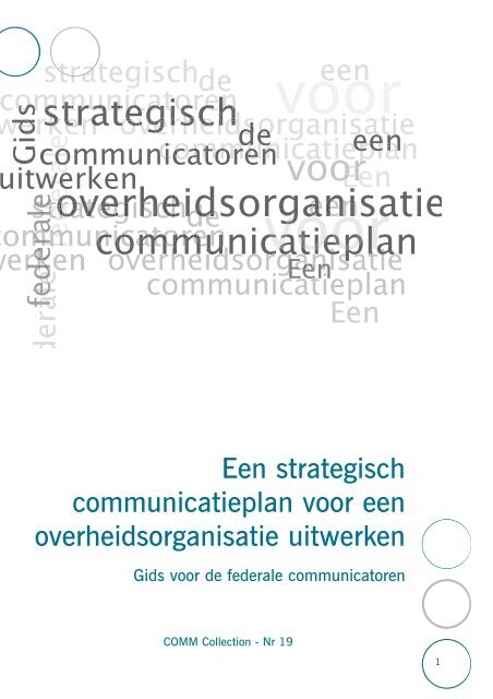 Een strategisch communicatieplan voor een ... - Fedweb