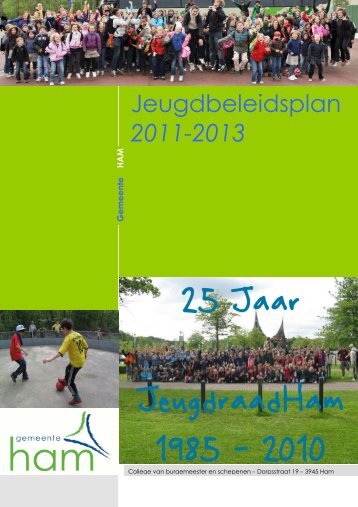 Jeugdbeleidsplan 2011-2013 - Jeugdraad Ham