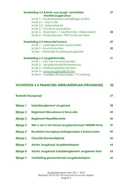 Jeugdbeleidsplan 2011-2013 - Jeugdraad Ham