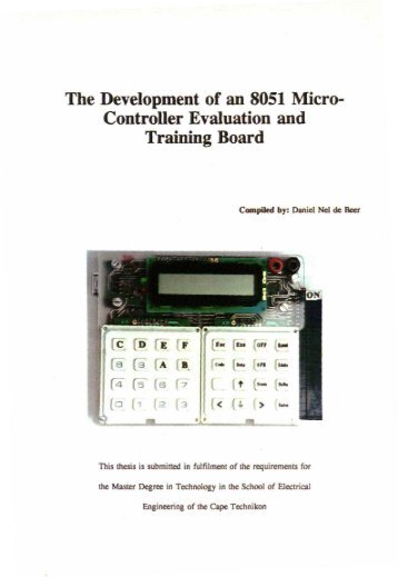 The Development of an 8051 Micro-Controller Evaluation
