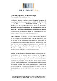 DIRTY DANCING im MeridianSpa