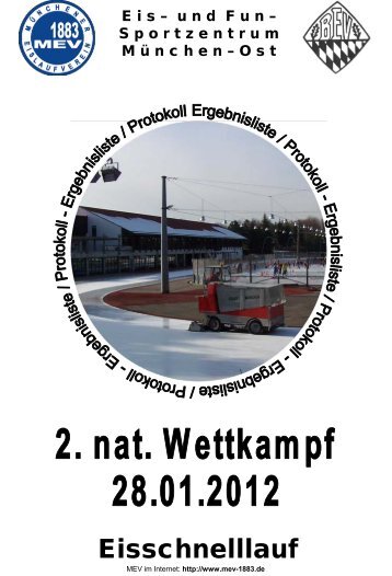 2. nationaler Wettkampf - beim Münchener Eislauf-Verein v. 1883 eV