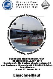 Eisschnelllauf - beim Münchener Eislauf-Verein v. 1883 eV
