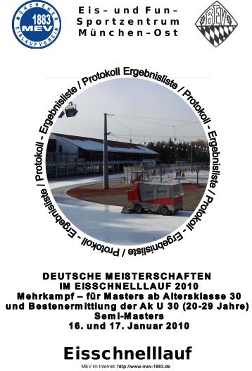 Eisschnelllauf - beim Münchener Eislauf-Verein v. 1883 eV