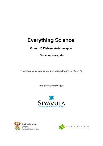 Everything Science Graad 10 Onderwysersgids