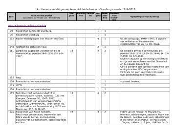 Archieven/depotoverzicht - Gemeente Leidschendam-Voorburg