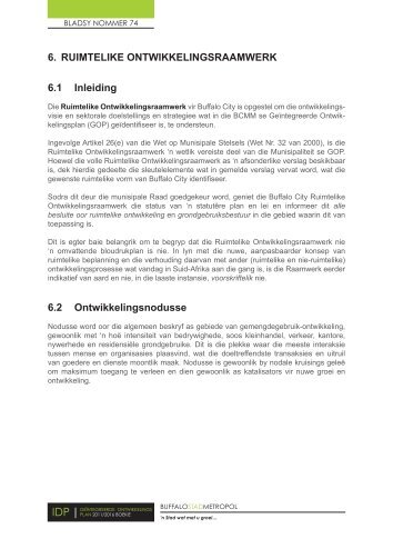 6. RUIMTELIKE ONTWIKKELINGSRAAMWERK 6.1 ... - Buffalo City
