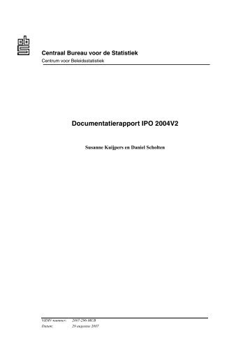 070829 Documentatierapport IPO 2004V2 - CBS