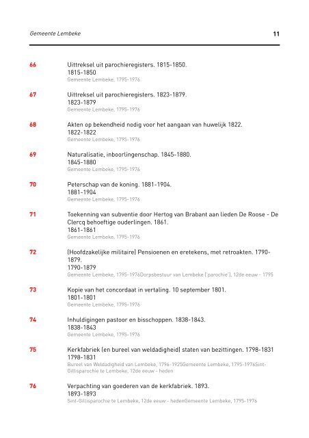 Gemeente Lembeke - Zoeken in het Rijksarchief in België