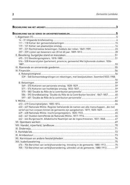 Gemeente Lembeke - Zoeken in het Rijksarchief in België