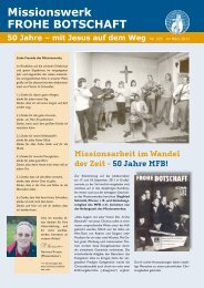 Rundbrief 225 - Missionswerk FROHE BOTSCHAFT eV