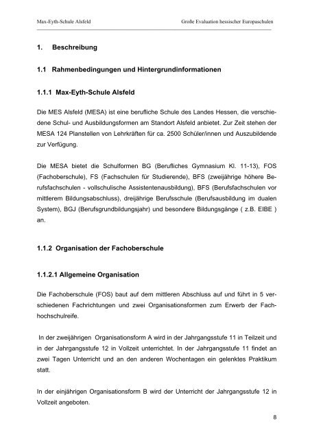 kÃ¶nnen Sie sich die Evaluation ansehen - Max-Eyth-Schule Alsfeld