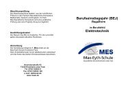 Berufseinstiegsjahr (BEJ) Elektrotechnik - Max-Eyth-Schule