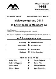 Maiversteigerung 2011 - Maigesellschaft 1448 Kleinkönigsdorf eV