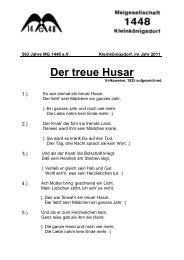 Der treue Husar - Maigesellschaft 1448 Kleinkönigsdorf eV