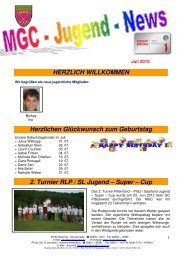 2. Turnier RLP / SL Jugend â Super â Cup - Mittelrheinischer ...