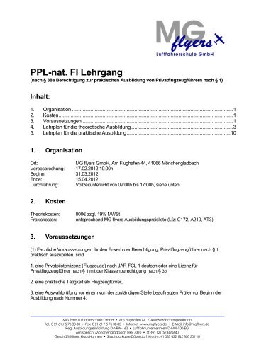 Info FI Lehrgang - MGflyers