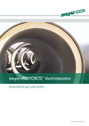 meyer-POLYCRETE® Vortriebsrohre - Meyer Rohr + Schacht GmbH