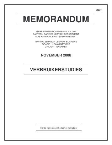 Memorandum - Eccurriculum.co.za