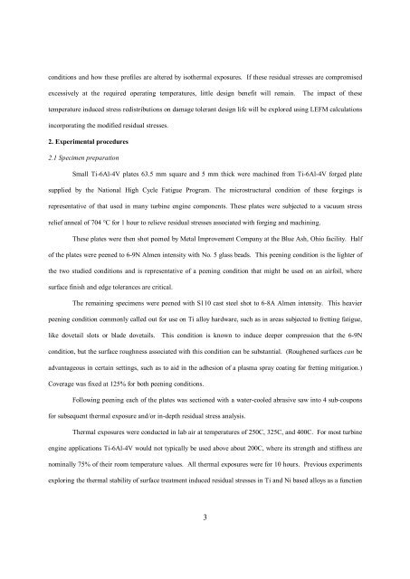 Relaxation of Shot Peening Induced Residual Stresses in Ti-6Al-4V ...