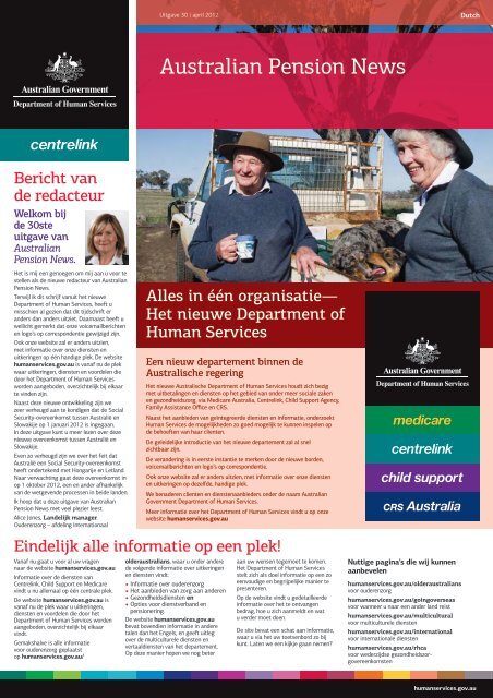 Australian Pension News - Dutch - Department of Human Services