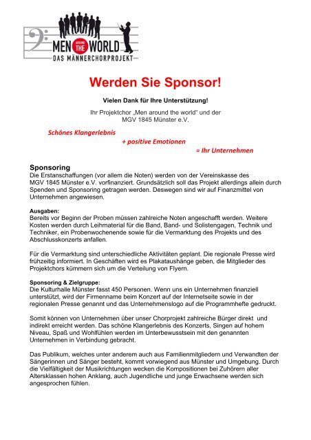 Sponsoring Infoschreiben (PDF-Dokument) - MGV 1845 Münster eV