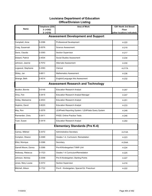 Louisiana School Directory - Vermilion Parish Schools