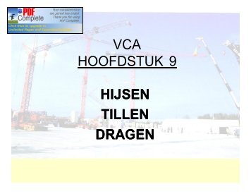 VCA HOOFDSTUK 9 HIJSEN TILLEN DRAGEN - RTC Limburg