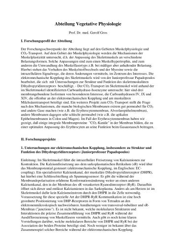 Struktur und Funktion des Dihydropyridinrezeptors