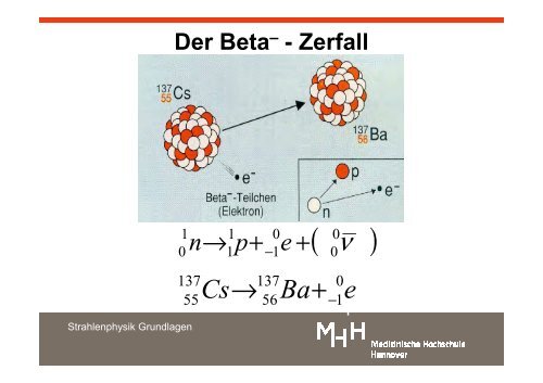 Strahlenphysik 2010 _folien_pdf - Medizinische Hochschule Hannover