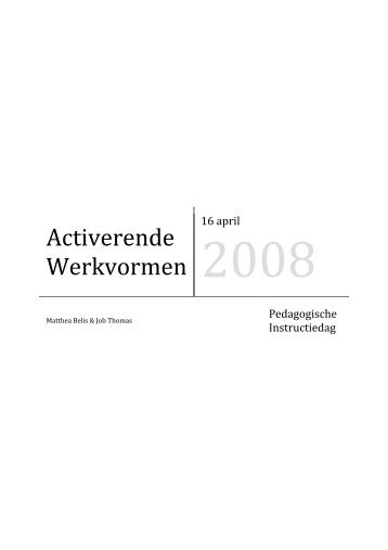 2008-04-16 Activerende werkvormen