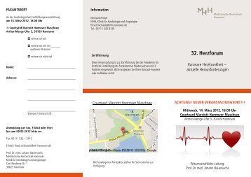 Herzforum 14. März 2012 - Medizinische Hochschule Hannover