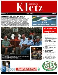 22 April 2011 - Namaqualand Information