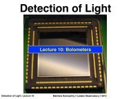 Lecture 10: Bolometers - Leiden Observatory