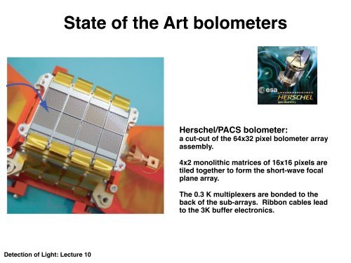 Lecture 10: Bolometers - Leiden Observatory