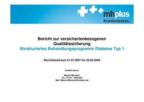 Diabetes mellitus Typ 1 - mhplus Krankenkasse