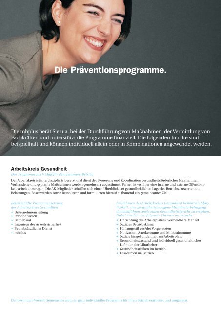 Unternehmen Wohlbefinden - Die betriebliche GesundheitsfÃ¶rderung