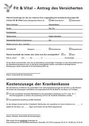 mhplus BKK: Antragsformular Fit und Vital - mhplus Krankenkasse