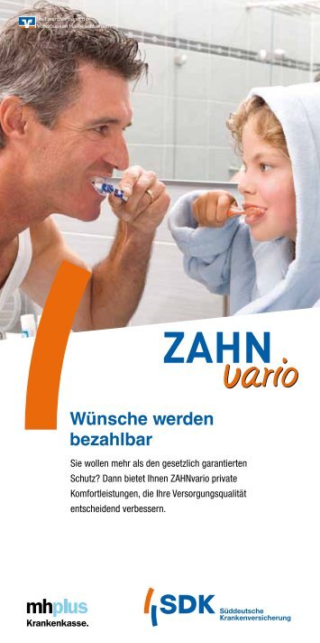 SDK Broschüre Zahnvario - mhplus Krankenkasse
