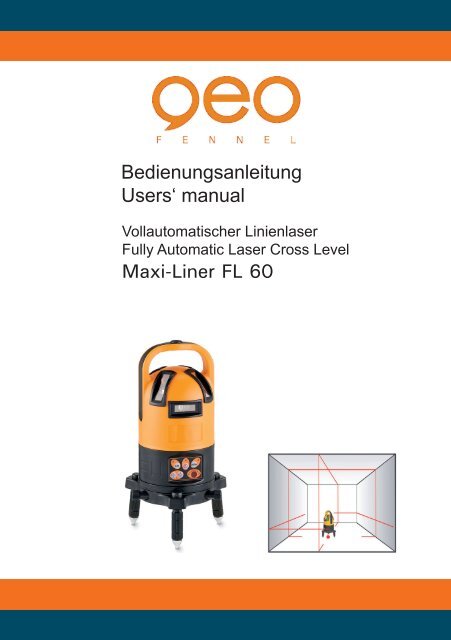 Bedienungsanleitung Users' manual Maxi-Liner FL 60