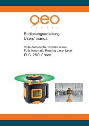 Bedienungsanleitung Users' manual FLG 250-Green