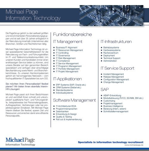 Factsheet - Michael Page Deutschland