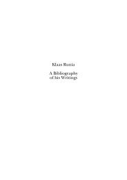 Klaas Runia A Bibliography of his Writings - TheologicalStudies.org.uk