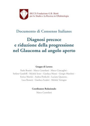 linee guida glaucoma - Fondazione "GB Bietti"