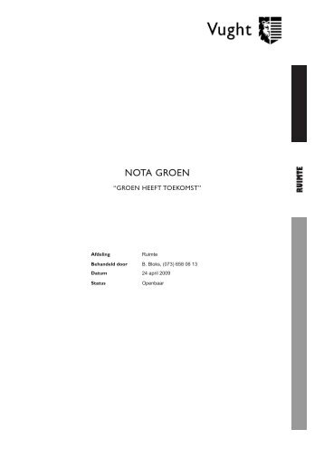 NOTA GROEN - Gemeente Vught