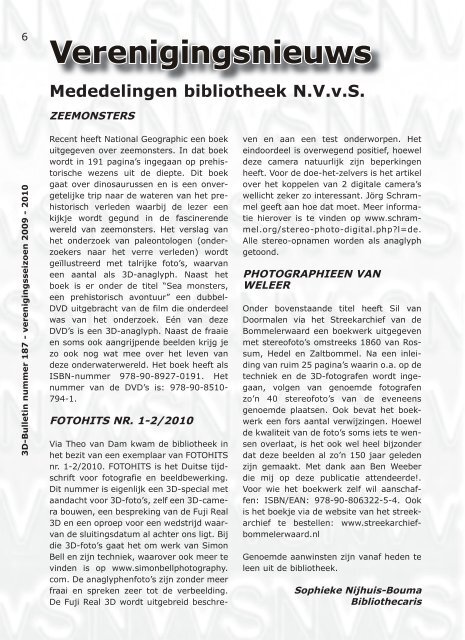 3D-Bulletin - Nederlandse Vereniging Voor Stereofotografie